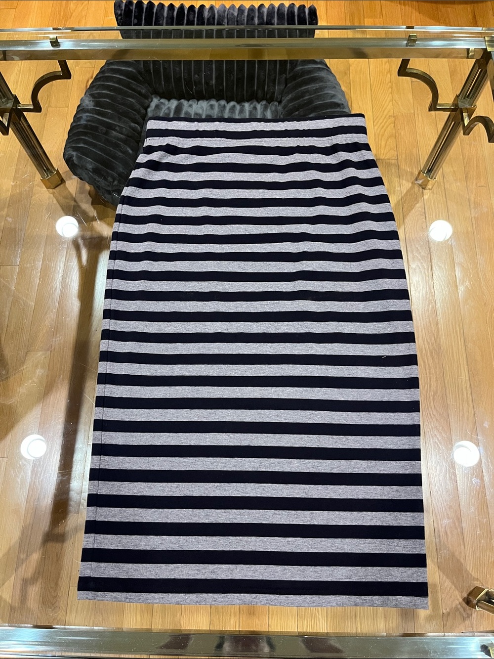 Route 66 Striped Pencil Skirt with Clean Silhouette